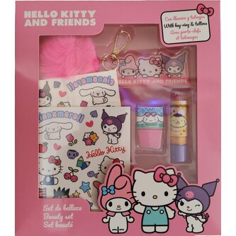 Hello Kitty set (lak na nehty, pomáda, nálepky a přívěšek)