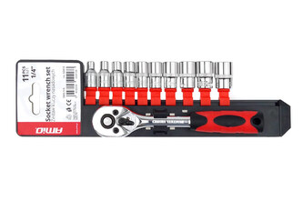 Sada nástrčných klíčů 1/4" 4-13 mm, 11 ks