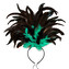 Brazilská čelenka z peří černozelená