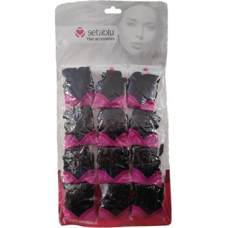 Setablu gumičky do vlasů černé 12 balíčků po 16 ks
