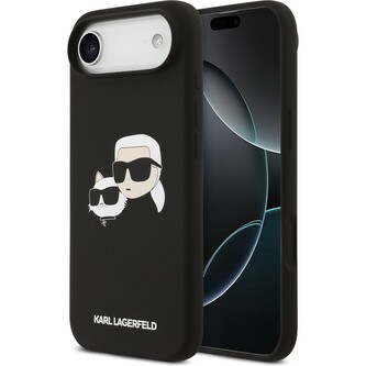 Karl Lagerfeld Liquid Silicone Double Heads MagSafe kryt iPhone Air černý
