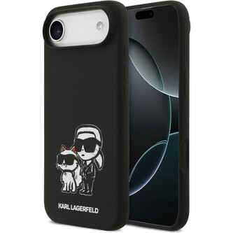 Karl Lagerfeld Liquid Silicone K&CH Sketch MagSafe kryt iPhone Air černý