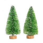 Choinki dekoracyjne 8cm zielone 2szt