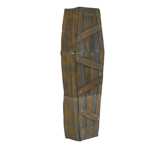 Dekorační pěnová rakev hnědá 160 x 52 x 27 cm