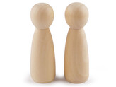 Dřevěná figurka k dotvoření 39x120 mm - 10 ks - přírodní sv.