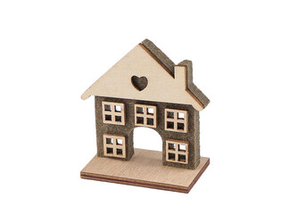 Dřevěný domeček - 1 ks - 5 hnědá