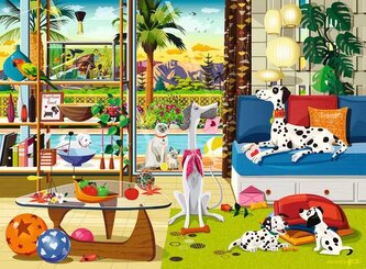 RAVENSBURGER Domácí mazlíčci z Palm Springs 500 dílků