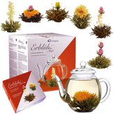 Dárkový set Creano Black & White Tea - skleněná konvice a 6 ks čaje