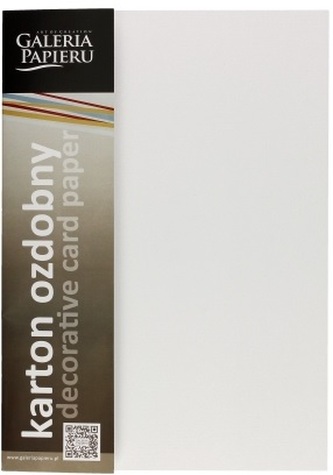 Papier ozdobny (wizytówkowy) Galeria Papieru Holland biały A4 200g op. 20 arkuszy