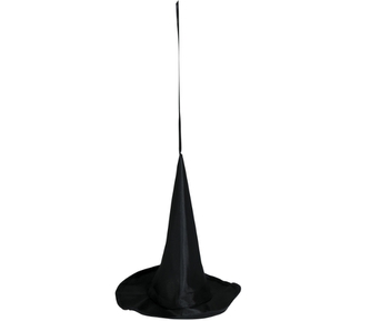 Dekorace visící čarodějnické klobouky – 3 ks, 18 cm, černé