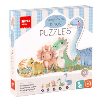 APLI edukační puzzle - My First Dinos, 15 ks, 2+