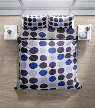 Bavlněné povlečení Modré kruhy