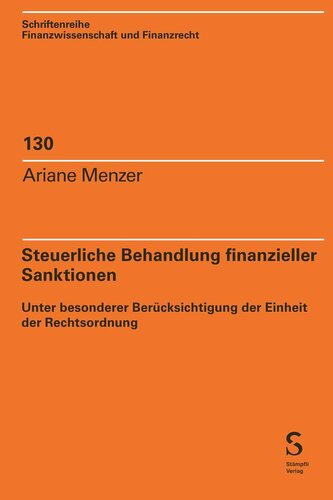 Steuerliche Behandlung finanzieller Sanktionen
