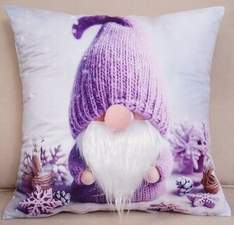 Vánoční polštář s 3D aplikací GNOMINO II. 40x40 cm Mybesthome