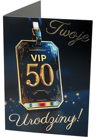 Karnet B6 50 Urodziny męskie VIP RU-007