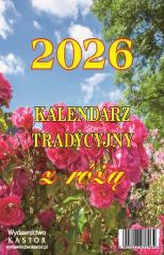 Kalendarz 2026 zdzierak tradycyjny z różą