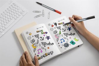 Liner "Pointliner", 6 různých barev, 0,4 mm, sada, PENTEL S40-6