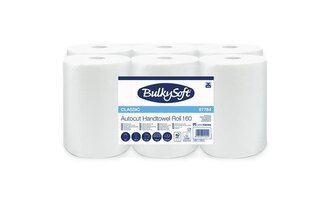 Papírové ručníky "Universal System", bílá, 2-vrstvé, průměr 15,5 cm, 6 rolí, BULKYSOFT 97784.E10 Papírové ručníky "Universal System", bílá, 2-vrstvé, průměr 15,5 cm, 6 rolí, BULKYSOFT 97784.E10