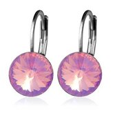 NBSS08-OPP Ocelové náušnice - Opal Pink, 8 mm