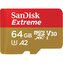 SanDisk Extreme microSDXC card for Mobile Gaming 64 GB 170 MB/s and 80 MB/s , A2 C10 V30 UHS-I U3