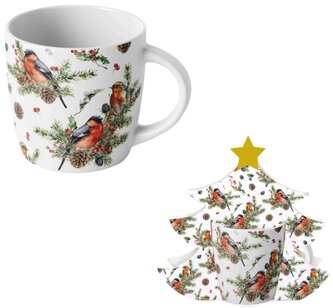 Porcelánový hrnek v dárkovém balení Christmas Birds 1