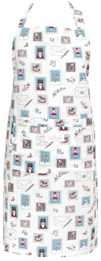 Kuchyňská zástěra Xmas Letter White