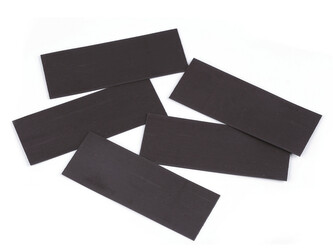Magnetický štítek 4x10,8 cm - 14 ks - černá
