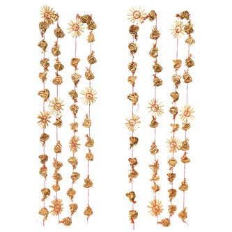 Slaměný řetěz 140 cm - vrtulky, set 2 ks