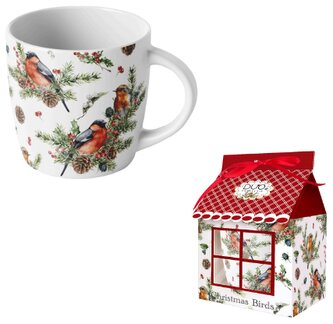 Porcelánový hrnek v dárkové krabičce Christmas Birds 1