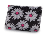 Skládací nákupní taška se zipem 39x40 cm - 1 ks - 57 černá květ