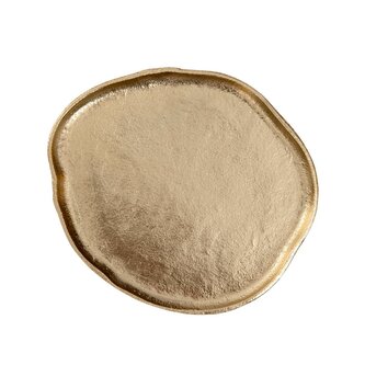 Taca dekoracyjna | GIRONA | metalowa złota | 24x21x1,5 | AW23 855257 Taca dekoracyjna | GIRONA | metalowa złota | 24x21x1,5 | AW23 855257