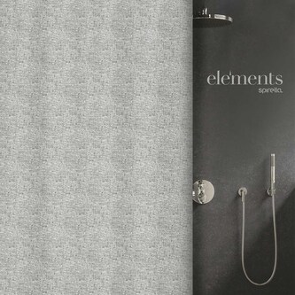 Elements by Spirella sprchový závěs ILO, vzorovaný, antracitový, 180 x 200 cm, polyester