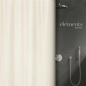 Elements by Spirella sprchový závěs PURE, béžový, 180 x 200 cm, polyester