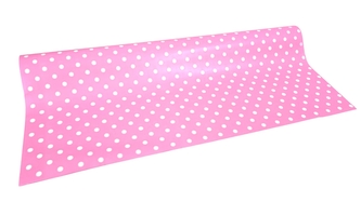 Floristická fólie s puntíkem růžová