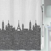 Spirella sprchový závěs URBAN, motiv město, šedý, 180 x 200 cm, polyester