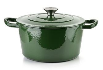 VERDELUXE Brytfanna żeliwna emaliowna ok 24x31xh17cm z pokrywą VERDELUXE Brytfanna żeliwna emaliowna ok 24x31xh17cm z pokrywą