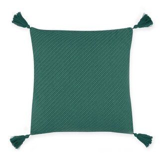 Poszewka MORRIS z frędzlami zielona 45x45 cm