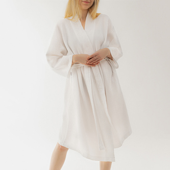 Szlafrok VAFFEL biały L/XL