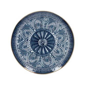 Talerz INDIE deserowy granatowy 21 cm