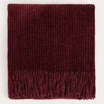 Koc | CHENILLE | szenilowy  burgundowy | 130x170cm | 749148 Koc | CHENILLE | szenilowy  burgundowy | 130x170cm | 749148