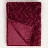 Koc | EMBER | burgundowy we wzór | 150x200 CM | 749674