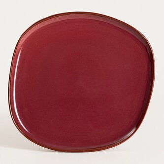 Talerz | LORINO | obiadowy bordowy | 28 cm | 759352
