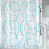 Spirella sprchový závěs CLAIRE, motiv kruhy, bílý, 180 x 200 cm, polyester