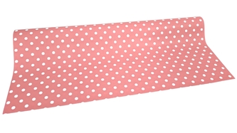 Floristická fólie s puntíkem starorůžová