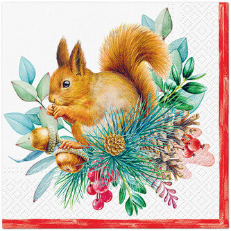 Ubrousky PAW Dekor L (20ks) Vintage Squirrel Joy