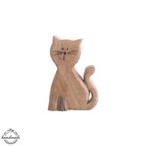 Kočka dřevo MANGO MICKA v. 15 cm