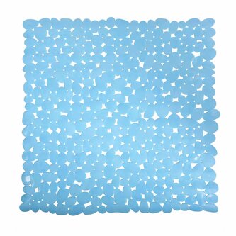 MSV protiskluzová podložka do sprchy GALETS, světle modrá, PVC, 53 x 53 cm MSV protiskluzová podložka do sprchy GALETS, světle modrá, PVC, 53 x 53 cm