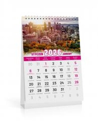 Kalendarz 2026 biurkowy city