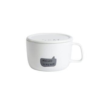 Kubek | KATIS | z kotem i porcelanową przykrywką | 0,9 l | 707995