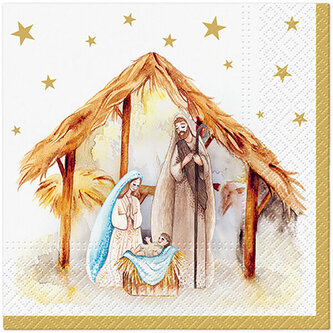 Ubrousky PAW Dekor L (20ks) Holy Family Blessing